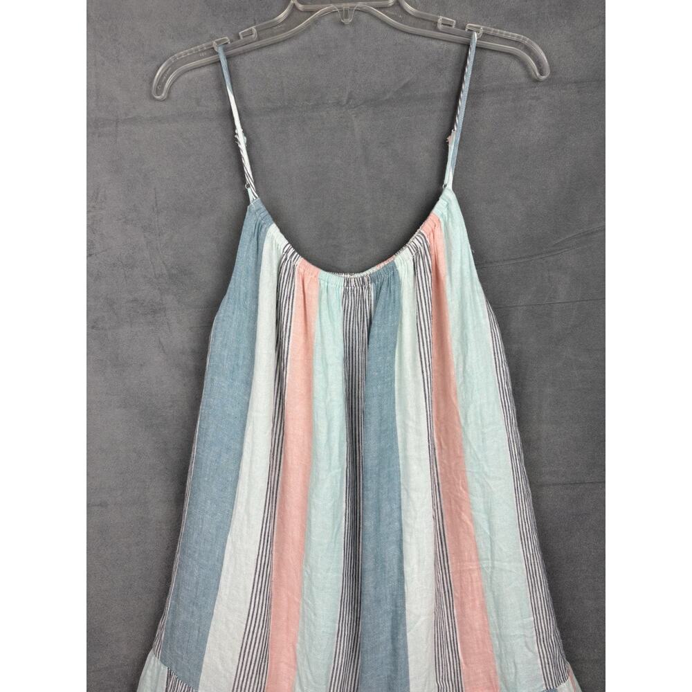 Rails Adora Dress Womens XL Highland Stripe Linen Blend Spaghetti Strap Midi - Picture 4 of 16